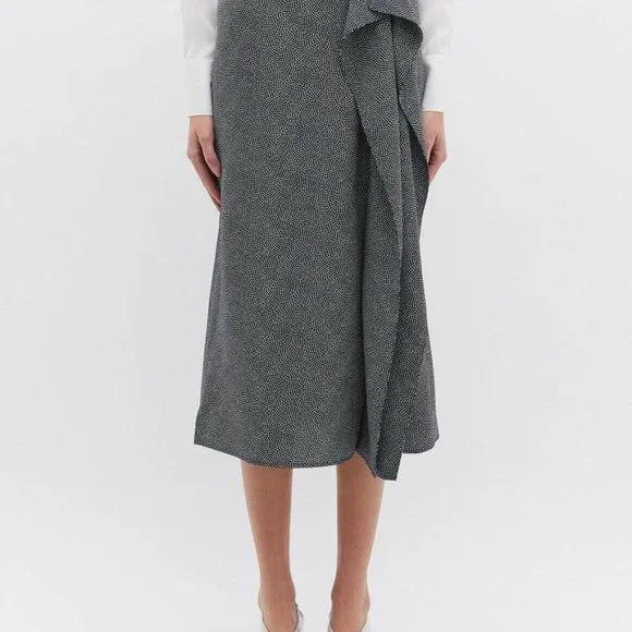 NWT Equipment Climmie Ruffle Midi Skirt with Slit size M - Picture 2 of 12